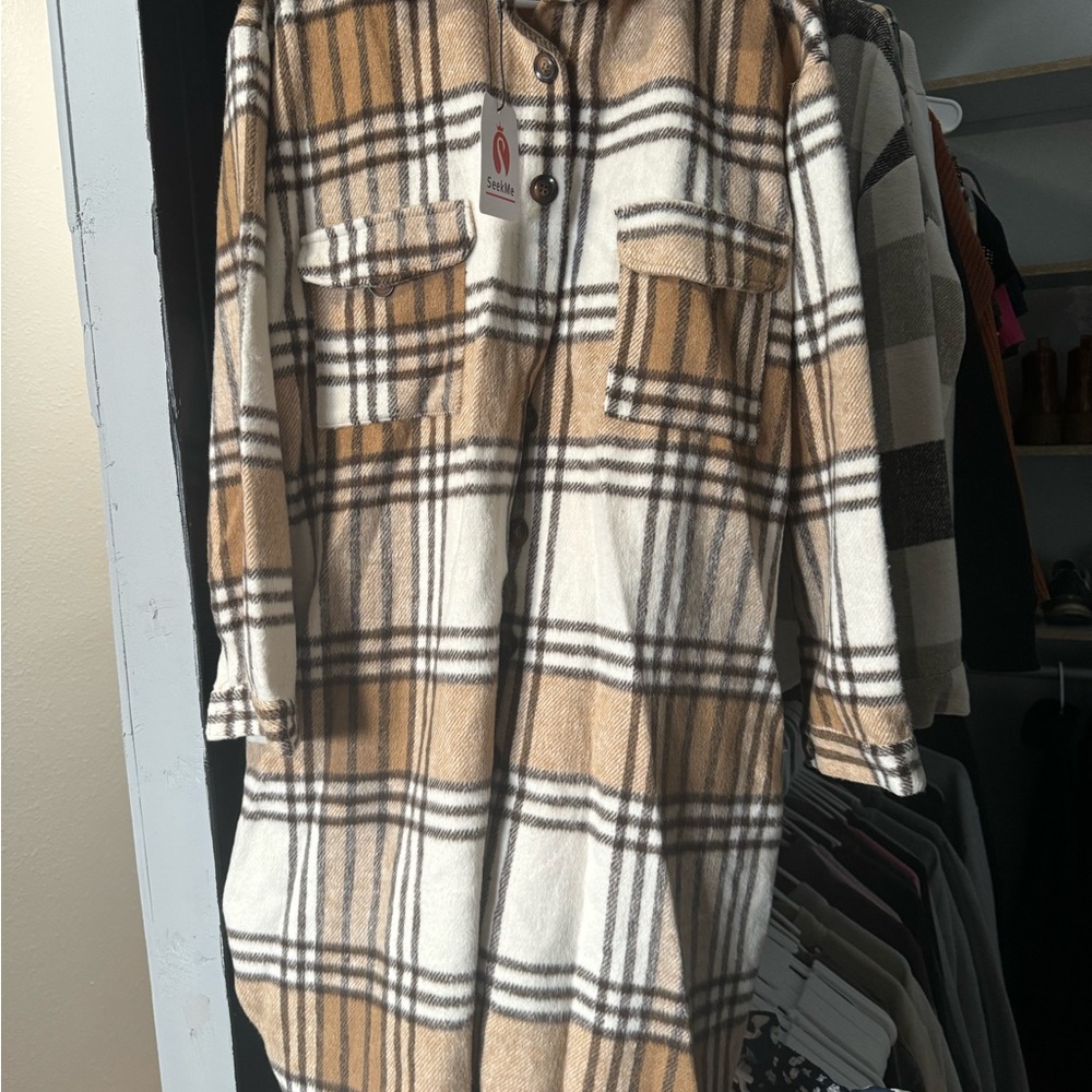 Long flannel coat